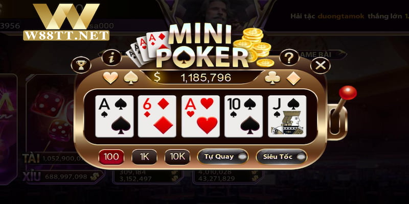 Lý do cơ bản mà người chơi nên trang bị kinh nghiệm chơi Mini Poker tại W88